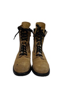 Chanel Shearling and Beige Suede Boots Size 36.5