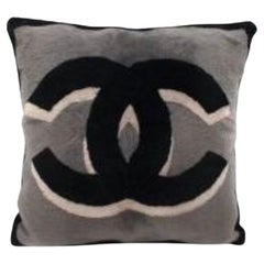 Chanel Shearling and Cashmere Pillow