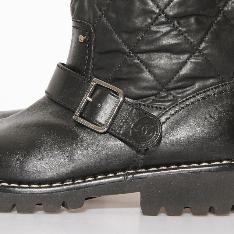 black pearl detail triple strap biker boot