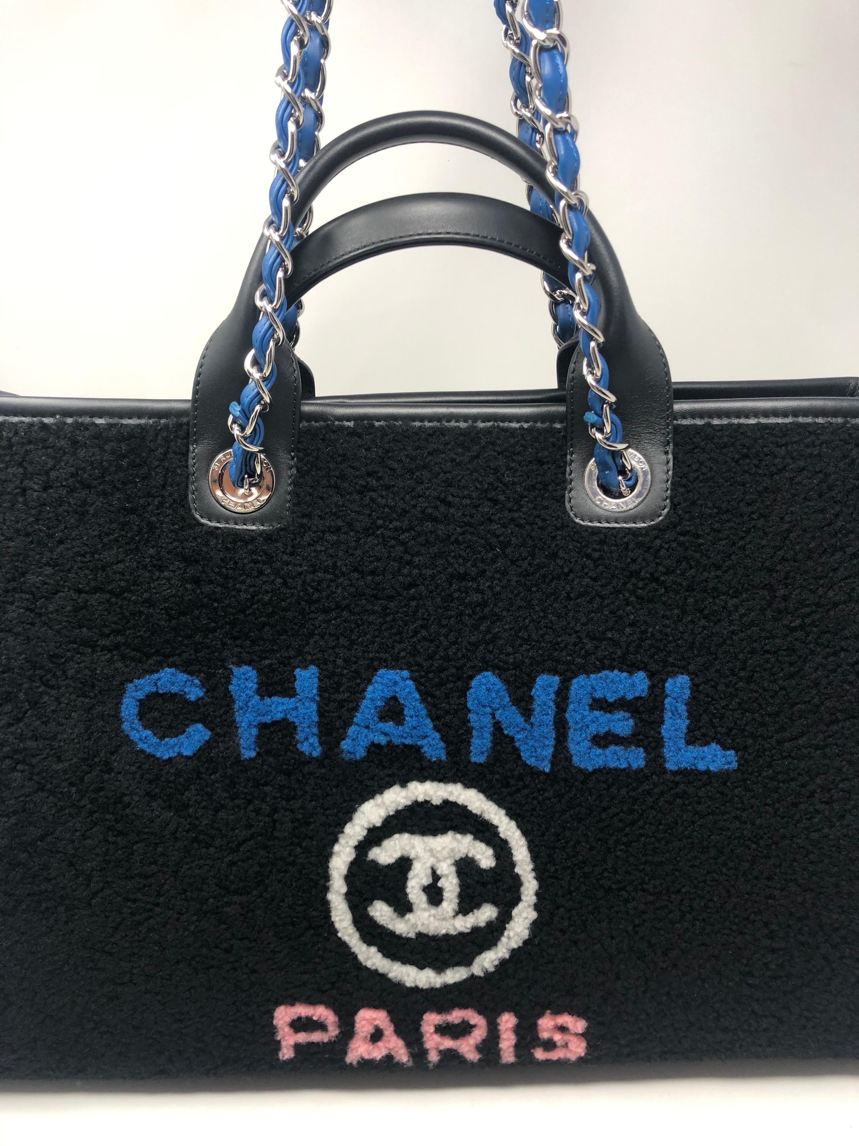 Chanel Shearling Deauville X Large Tote Bag  6