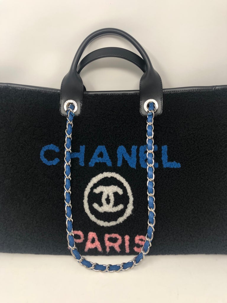 Chanel Shearling Deauville X Large Tote Bag