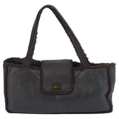 Chanel Shearling Turn-Lock Shoulder Bag
