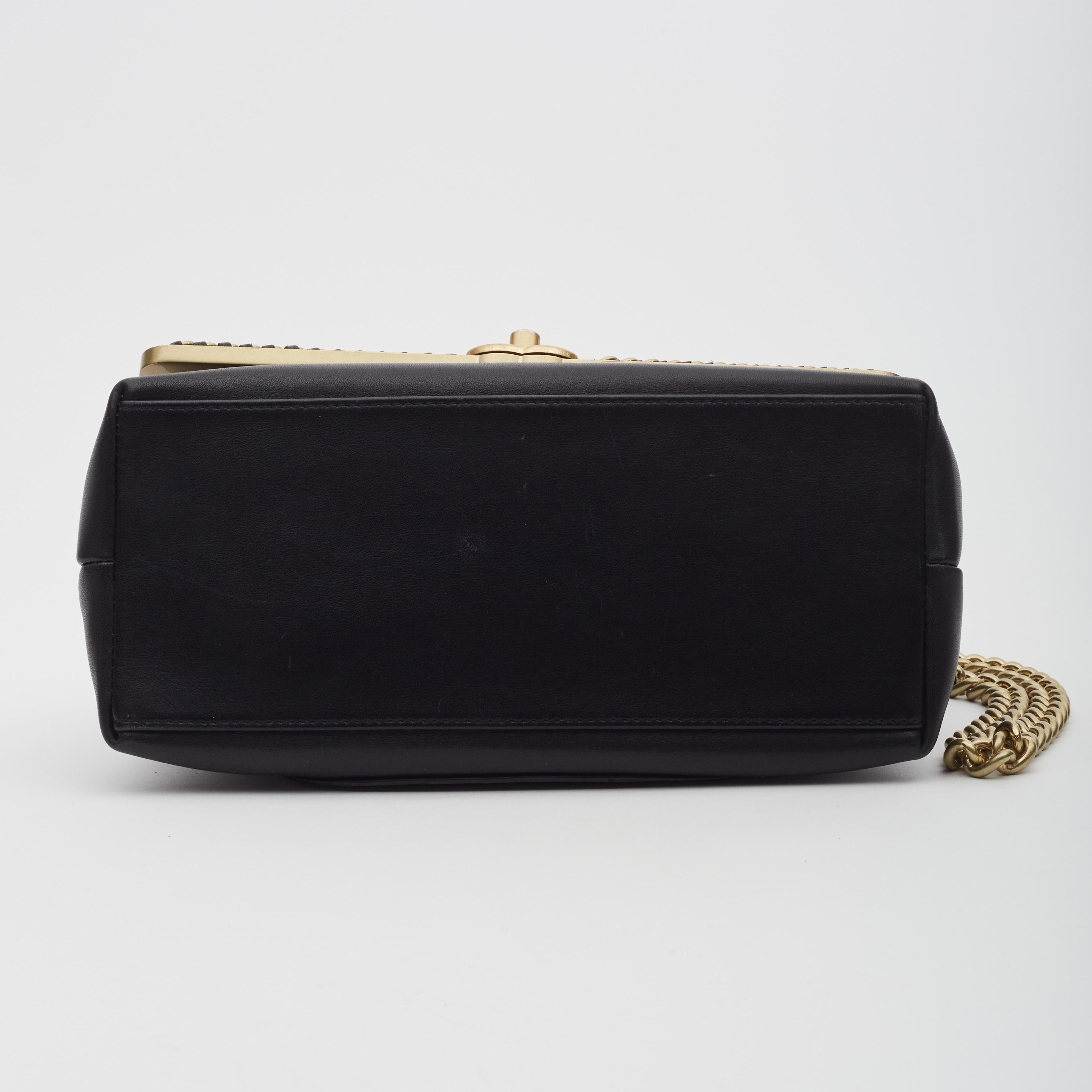 Chanel Sheepskin Black Chevron Stitched Chain Top Handle Flap Bag In Good Condition For Sale In Montreal, Quebec