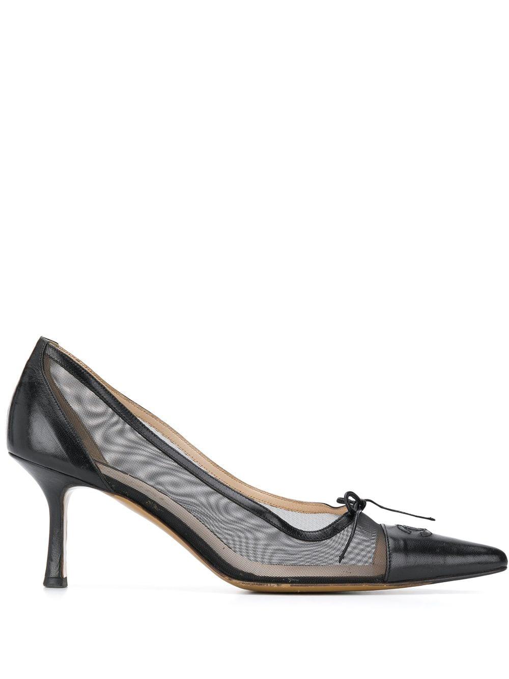 chanel mesh pumps