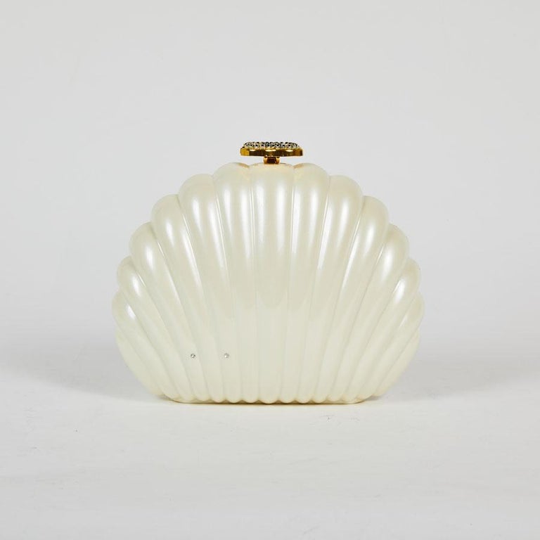 Chanel CC White PVC Sea Shell VIP Gift Bag at 1stDibs  chanel seashell bag,  chanel vip shell bag, shell bag chanel