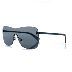 Chanel, gafas de sol acolchadas Shield en azul