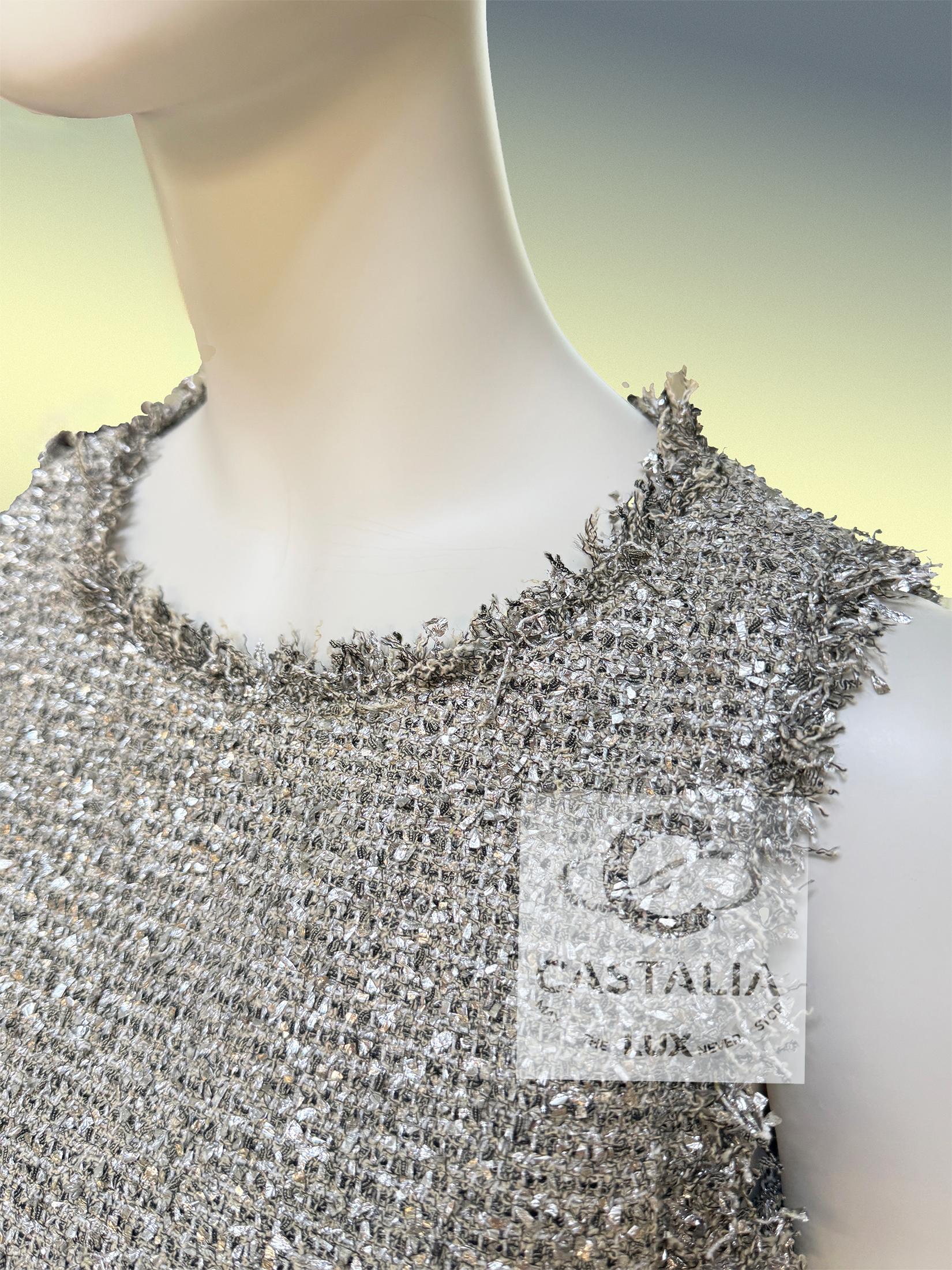 CHANEL Paris / Greece Tweed Belted Dress 36 FR For Sale 5