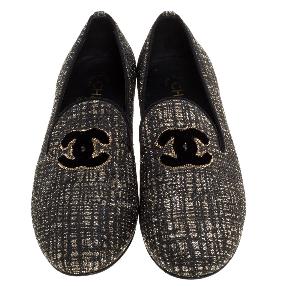 chanel smoking slippers