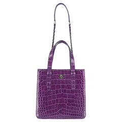Chanel Shiny Alligator Skin Tote Bag