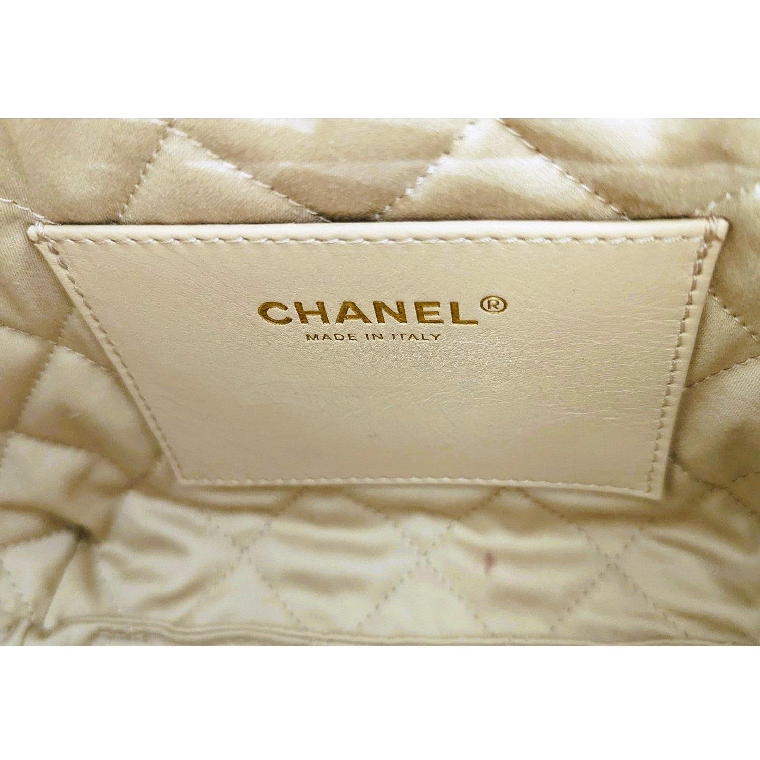 Chanel Shiny Calfskin Quilted Mini Chanel 22 White 3