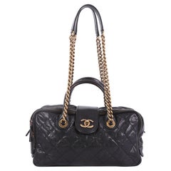 Chanel Shiva Bowler Bag Quilted Caviar