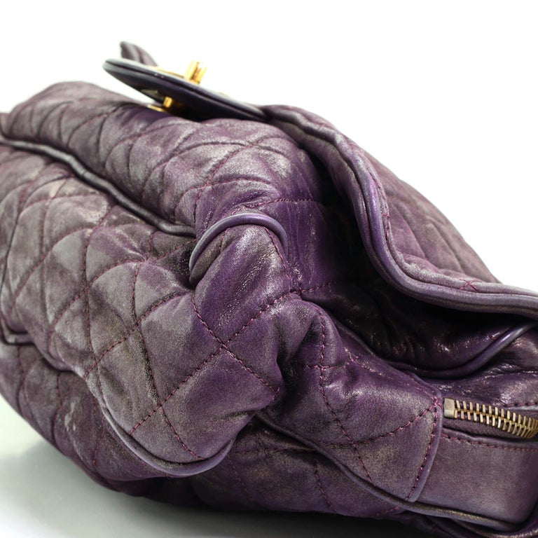 Chanel Shiva Flap Bag Quilted Iridescent Calfskin Large at 1stDibs