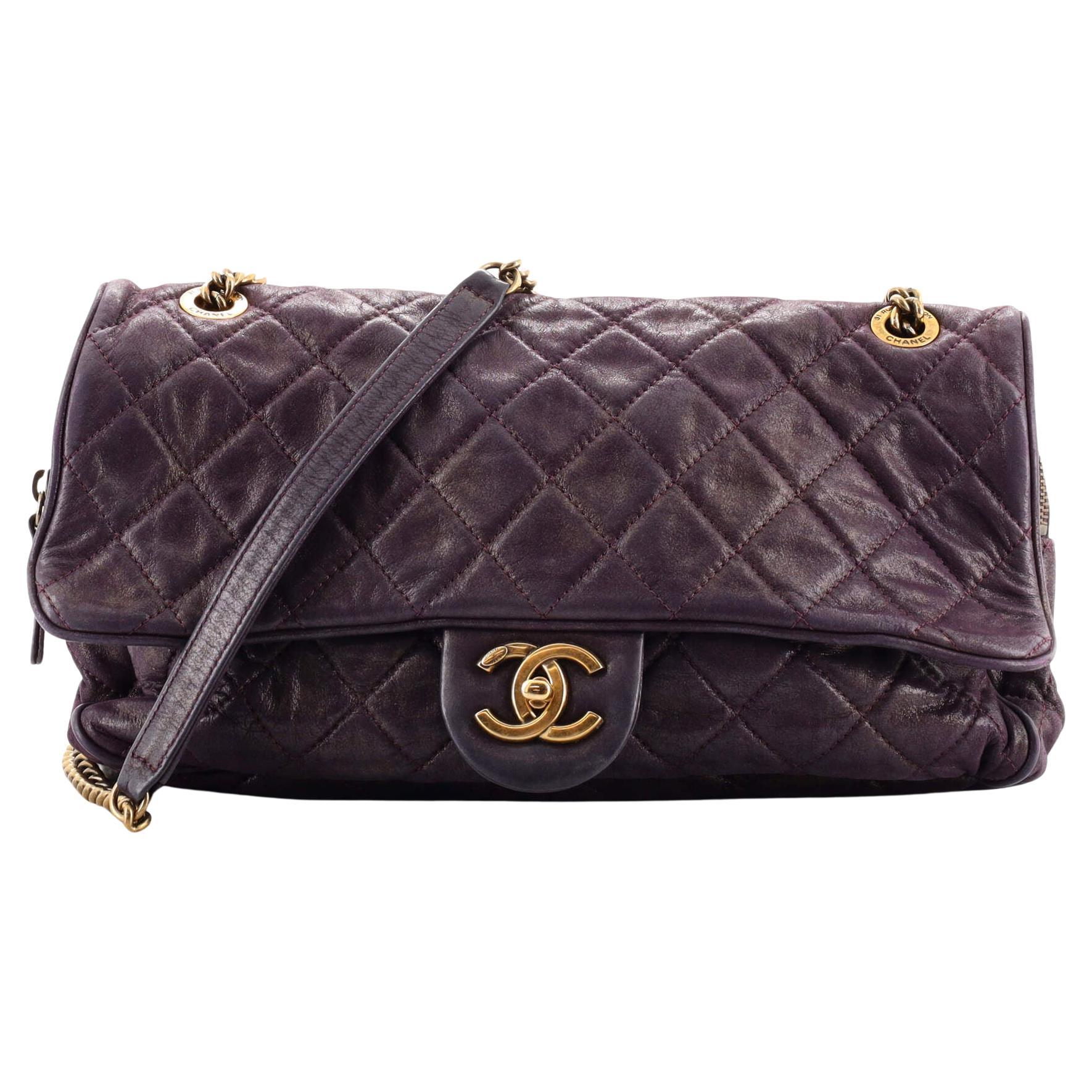CHANEL Iridescent Calfskin Quilted Small Shiva Flap Black 363293