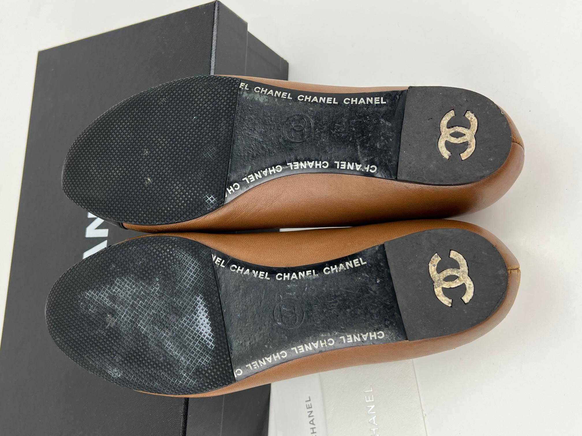 beige and black flats