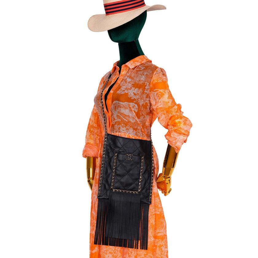 Chanel Shopping Bag Fringe Crossbody 2022 Cruise In Excellent Condition For Sale In NYC Tri-State/Miami, NY