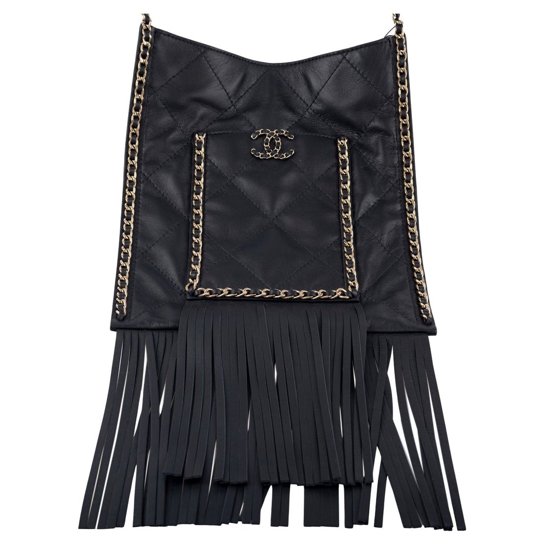 Chanel Shopping Bag Fringe Crossbody 2022 Cruise For Sale