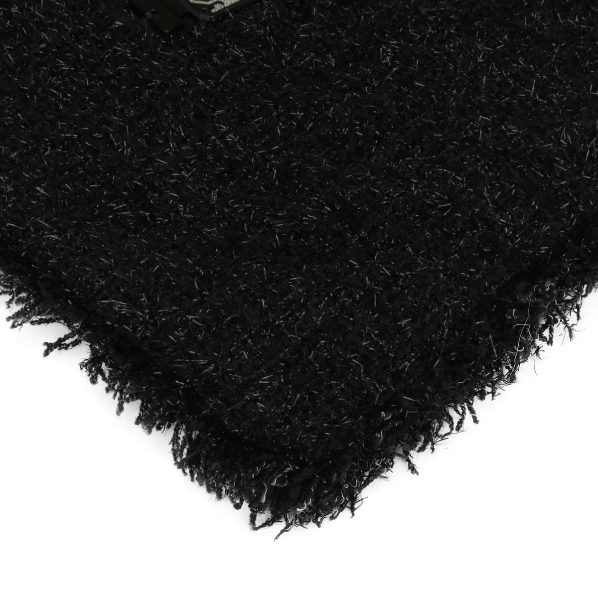 CHANEL Shopping in Fabrics Black Tweed Robot Tote Bag Silver Hardware 2017 en vente 4