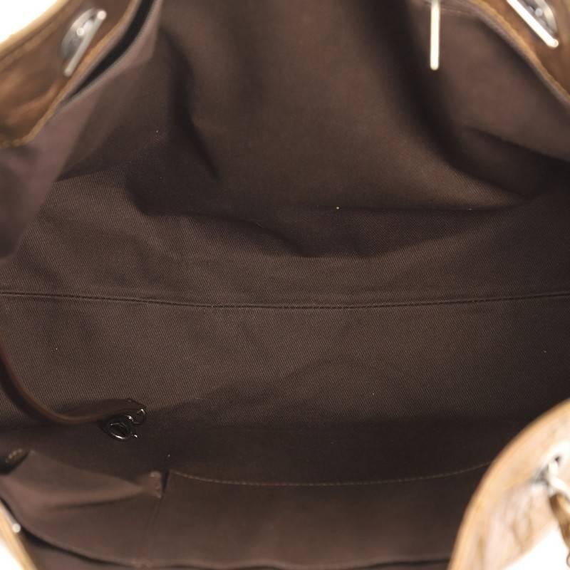 Chanel Shopping In Moscow Tote Quilted Distressed Leather Large In Good Condition In NY, NY