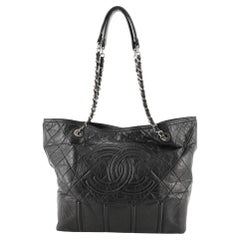Chanel Shopping In Moscow Tote Quilted Distressed Leather Large