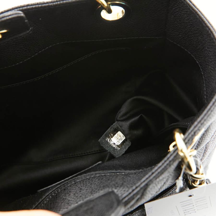 CHANEL Shopping Tote Bag in Black Caviar Leather 8