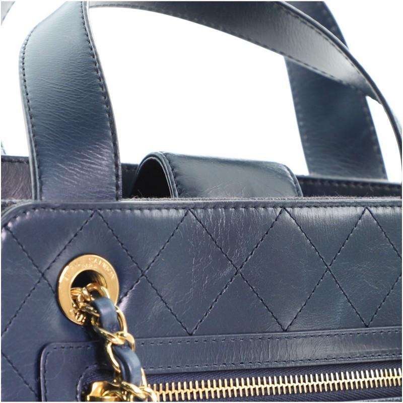 Chanel Shopping Tote Denim with Quilted Aged Calfskin Medium 3