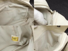 Chanel Shopping Tote Off-white Quilted Caviar Petite 233992 White Shoulder Bag