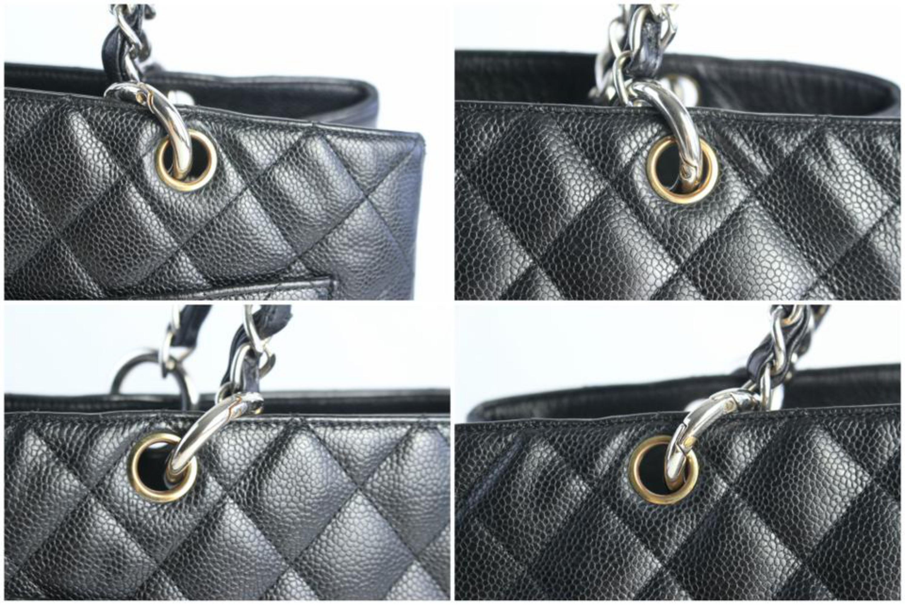 Chanel Shopping Tote Quilted Gst 17cz0828 Black Leather Shoulder Bag For Sale 7