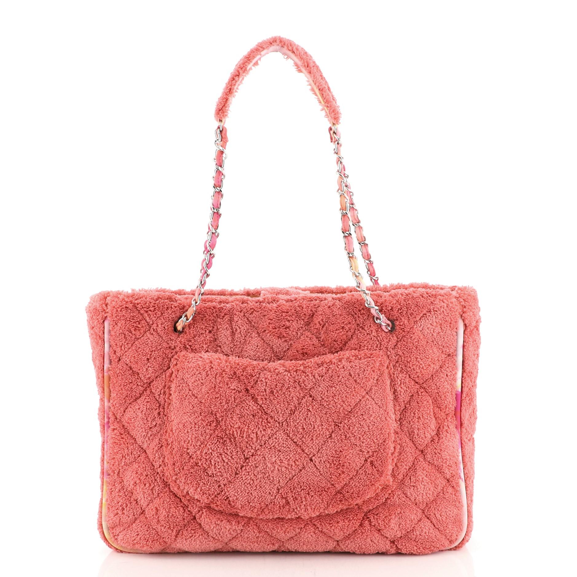 Chanel Shopping Tote Quilted Mixed Fibers Large In Good Condition In NY, NY