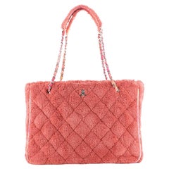 Chanel Shopping Tote Quilted Mixed Fibers Large