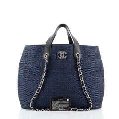 Chanel Shopping Tote Woven Straw Large