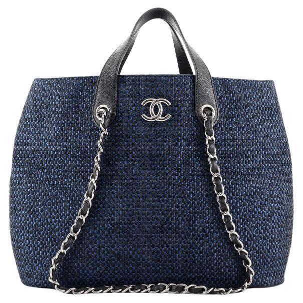 Chanel Shopping Tote Woven Straw Large