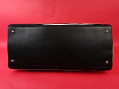 Chanel Shopping Two-tone Quilted Chain 215949 White X Black Tote