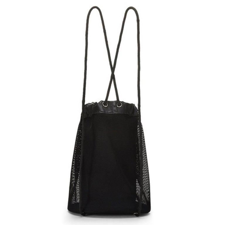 Chanel 2011 Resort Limited Edition Fringe Mesh Black Leather Large Tote Rare