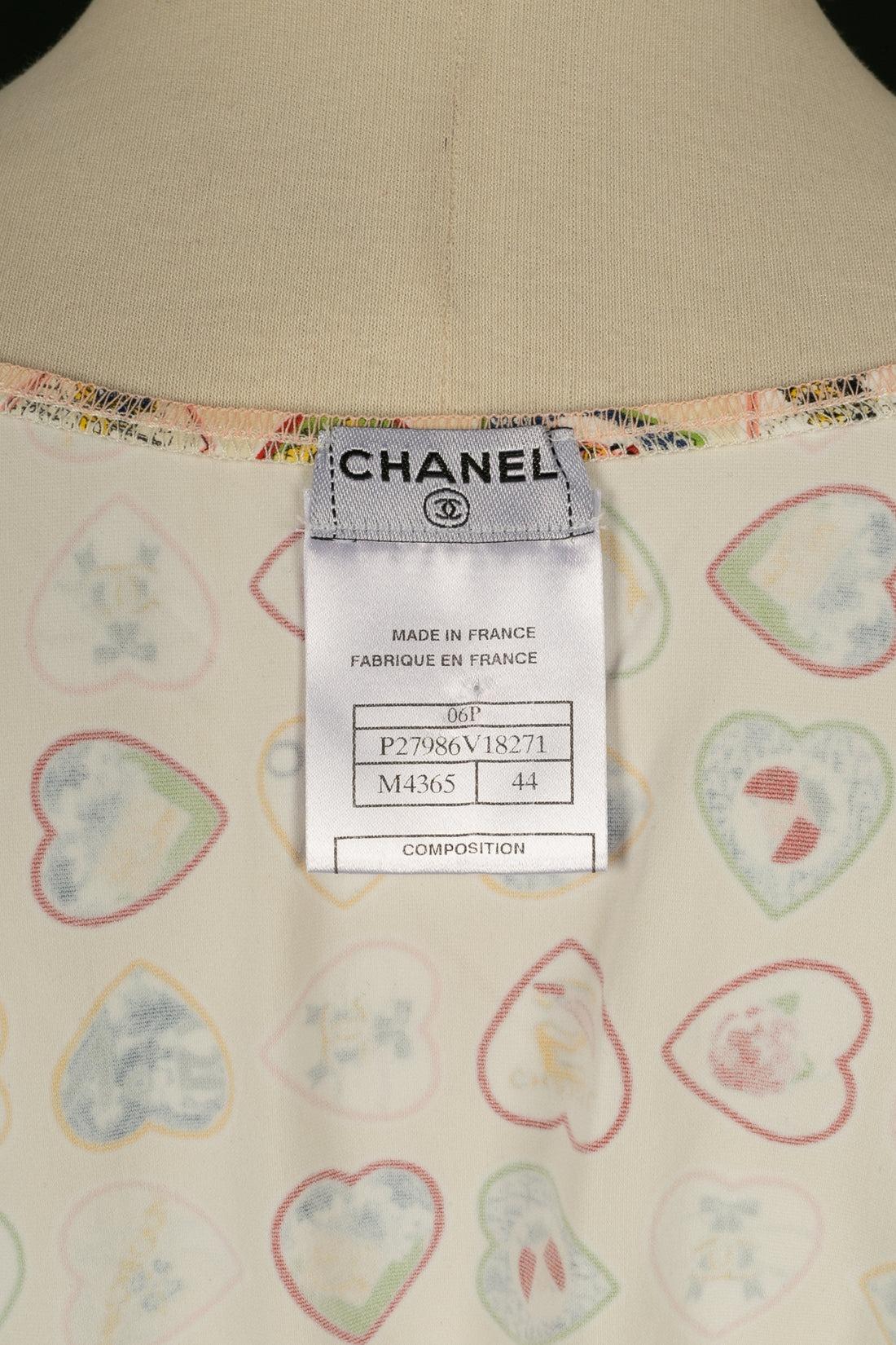 Chanel Short Dress Printed with Hearts, 2006 For Sale 1