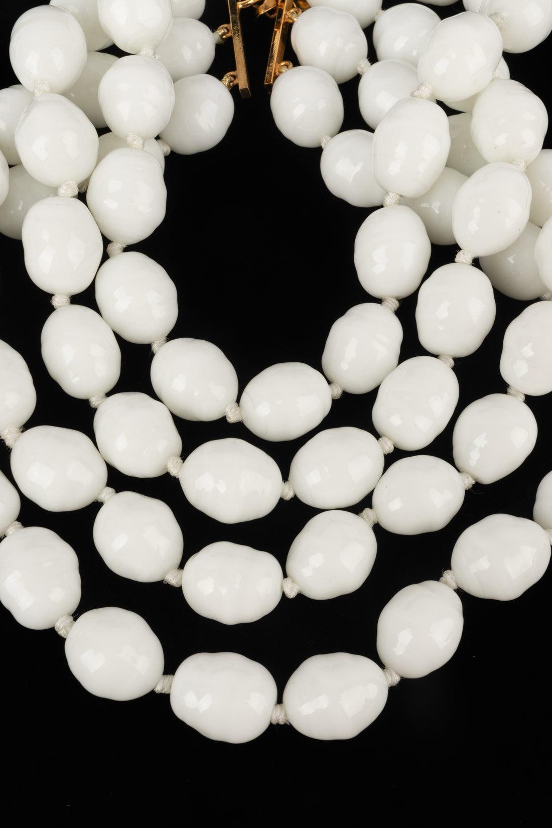 Donna Collana corta di perle a quattro file di Chanel, 1996 in vendita
