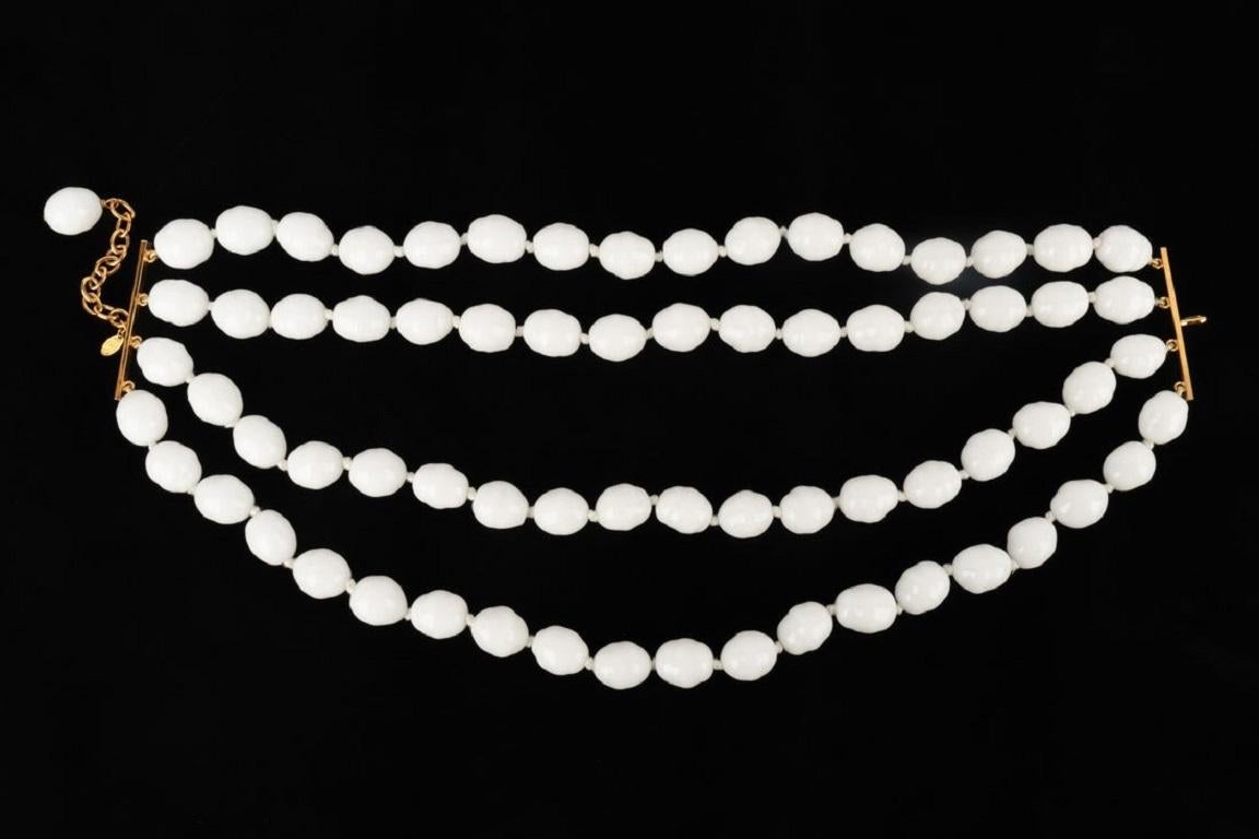 Collana corta di perle a quattro file di Chanel, 1996 in vendita 2