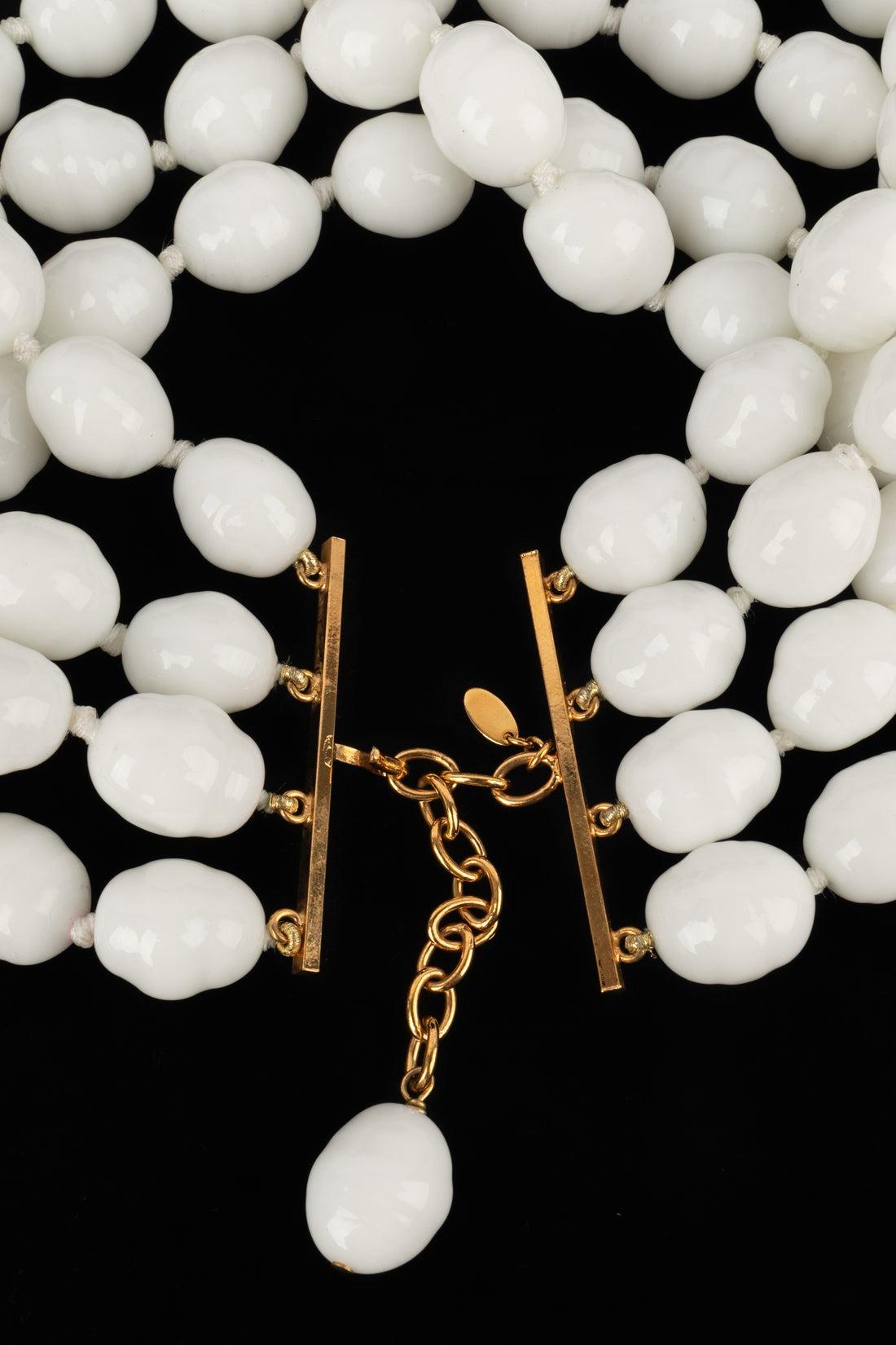 Collana corta di perle a quattro file di Chanel, 1996 in vendita 3