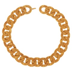 Chanel Short Golden Metal Necklace, 1990s