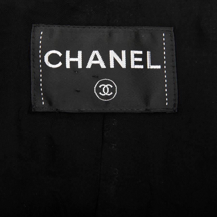 CHANEL Short Jacket with 3/4 Sleeves in Black Sequins Size 34FR 3