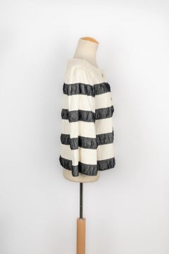 Chanel Short Lamb Leather Pleated Jacket