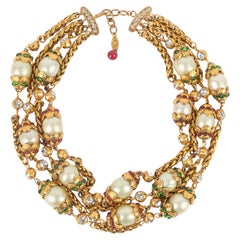 Chanel short necklace 1980s