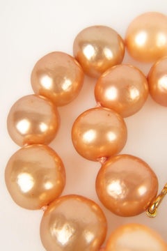 Chanel Short Necklace Big Orange Pearls, 2005