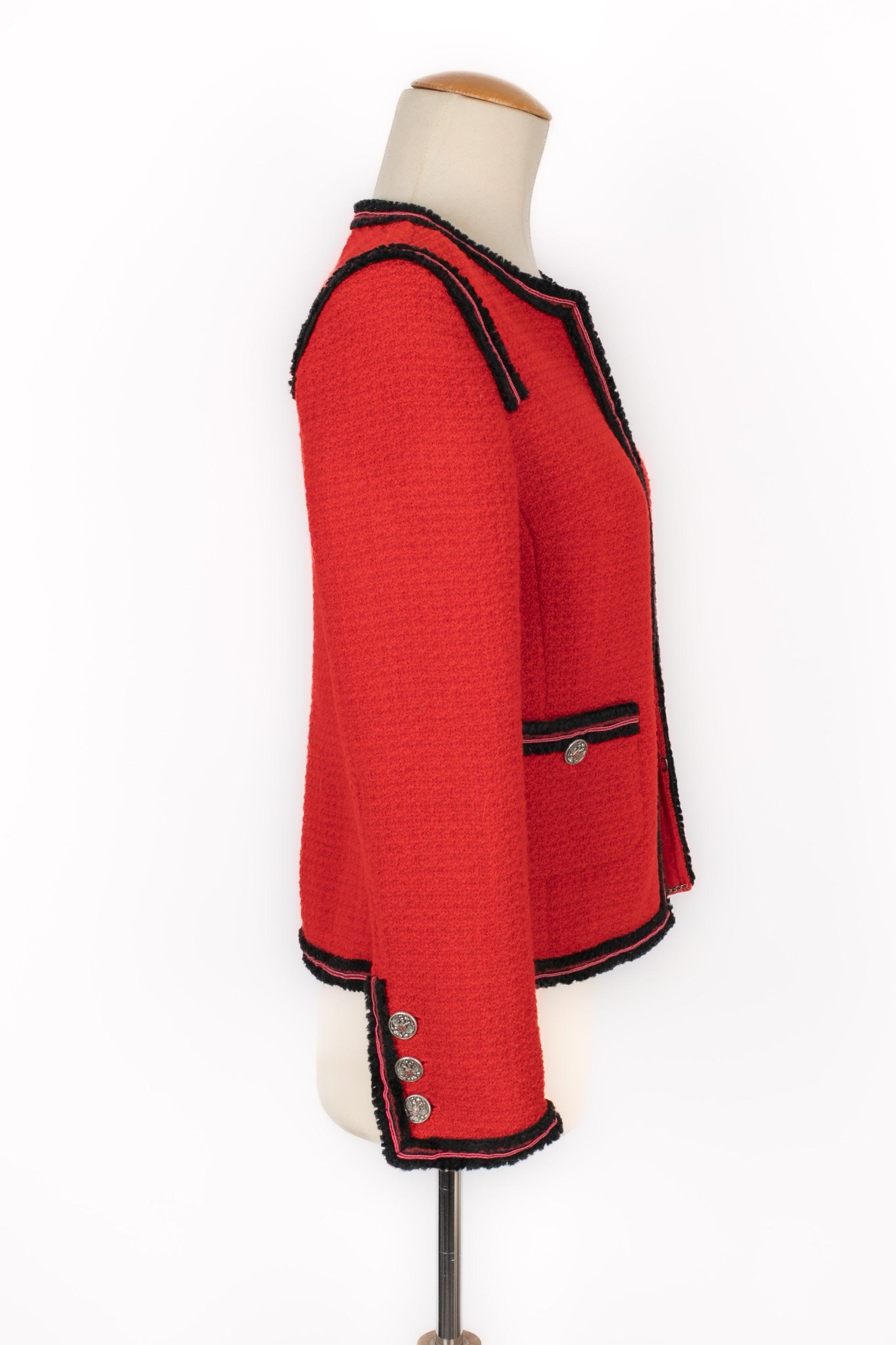 Chanel Short Red Wool Jacket 'Paris-Moscow', 2009 In Excellent Condition For Sale In SAINT-OUEN-SUR-SEINE, FR