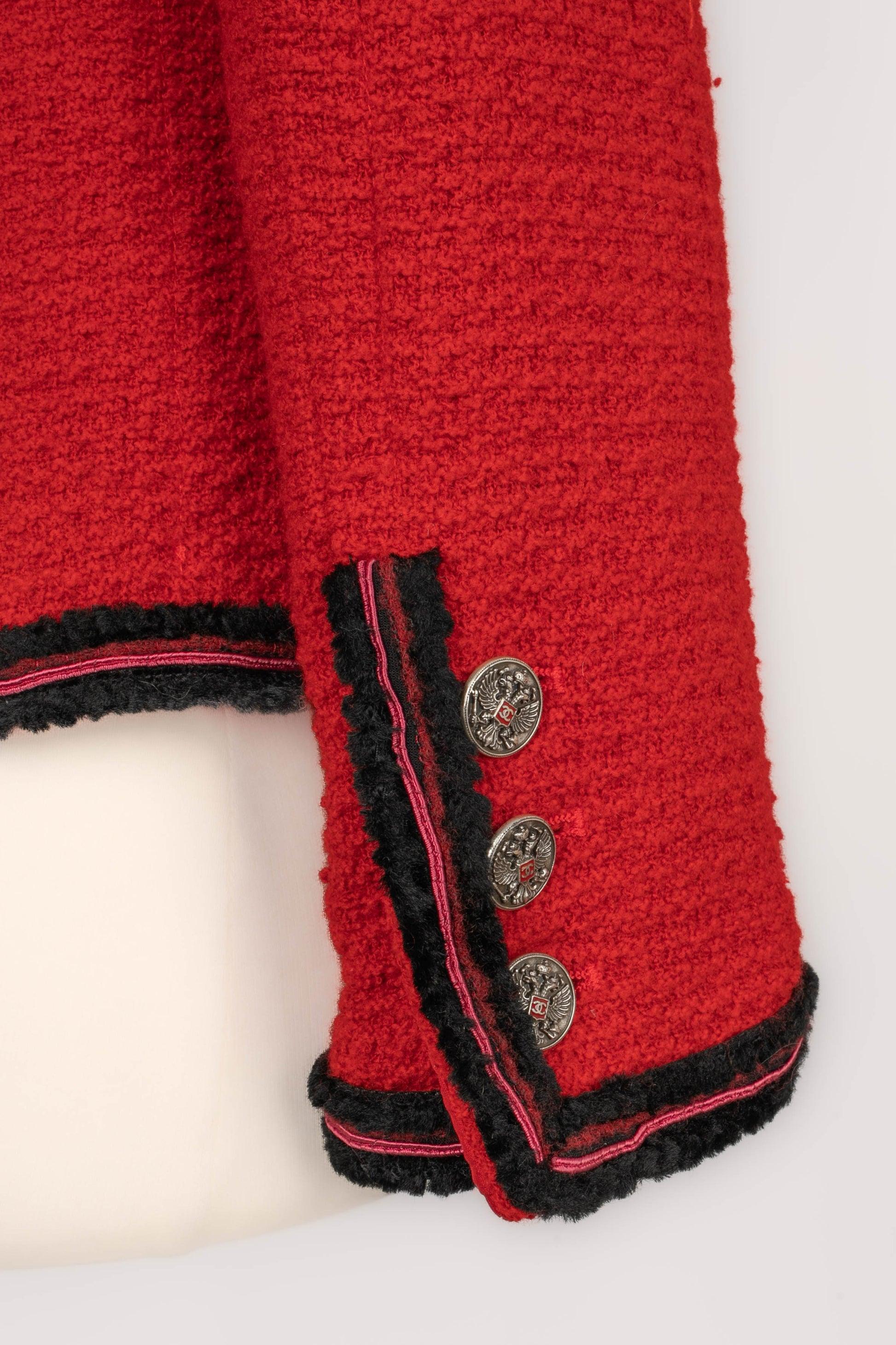 Chanel Short Red Wool Jacket 'Paris-Moscow', 2009 For Sale 3