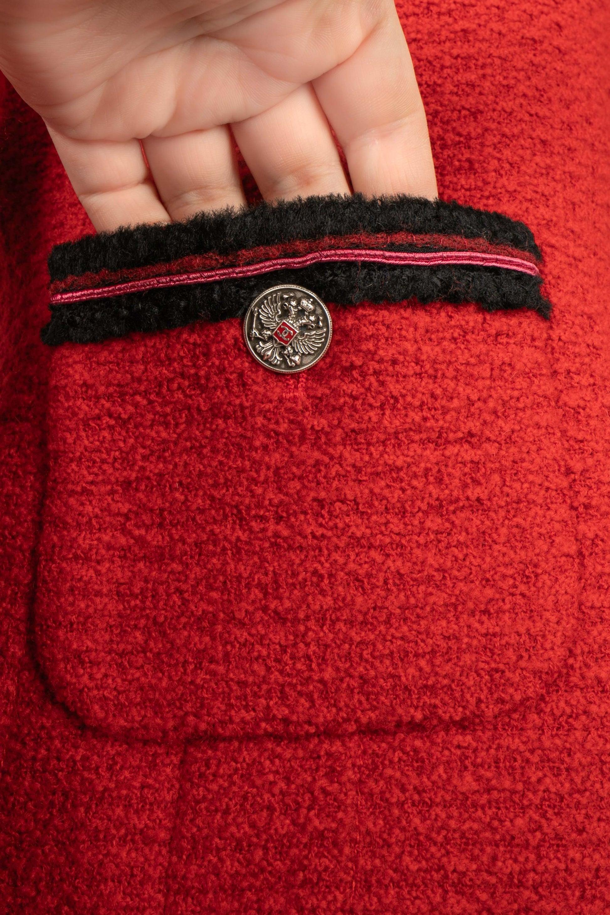 Chanel Short Red Wool Jacket 'Paris-Moscow', 2009 For Sale 4