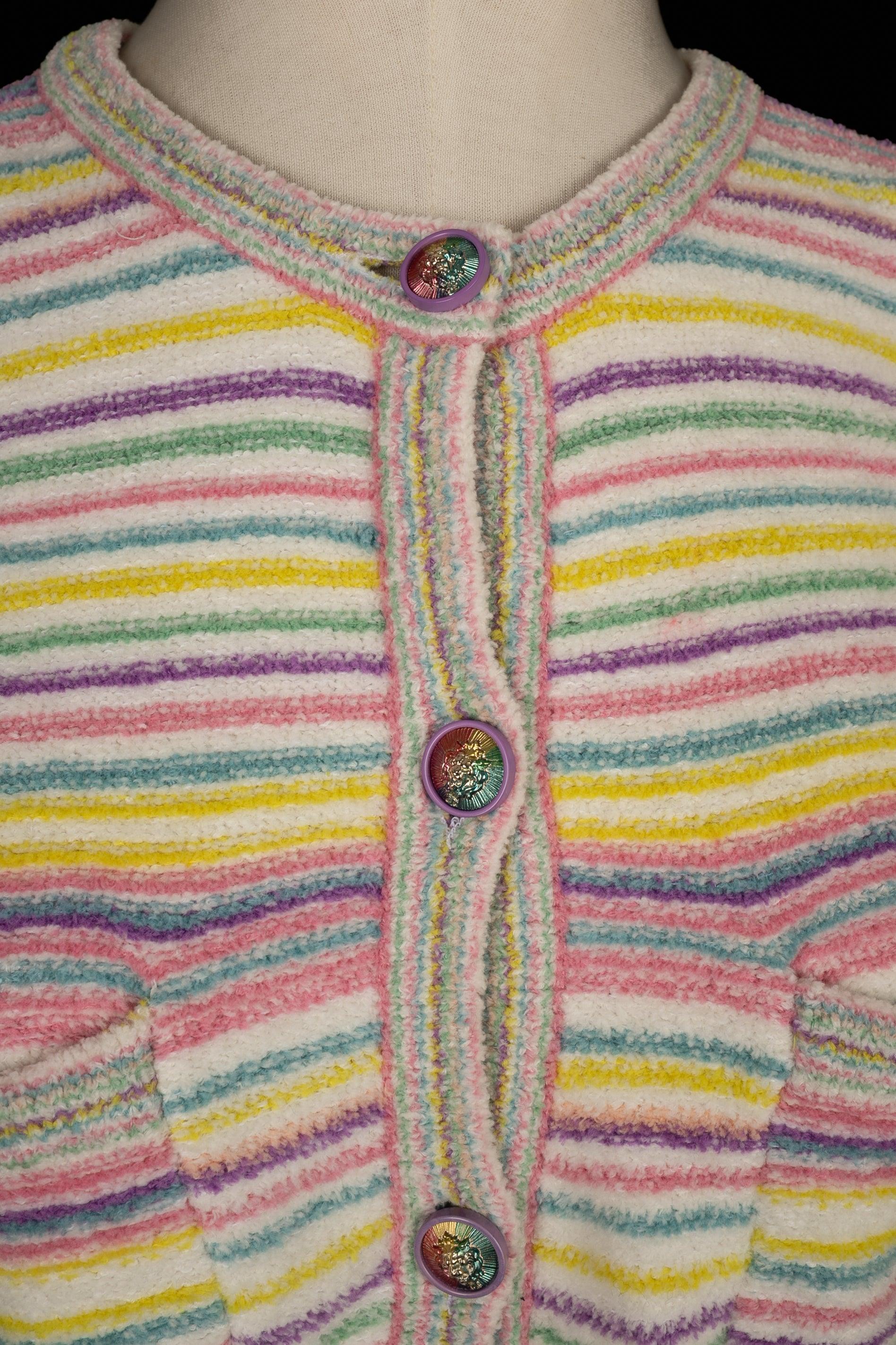 Women's Chanel Short Terry Cloth Cardigan, circa 2020