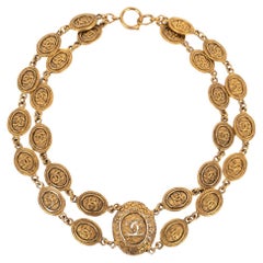Chanel Short Two-row Necklace, 1985s