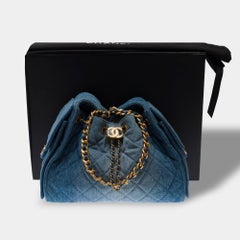 CHANEL Shoulder Bag Blue