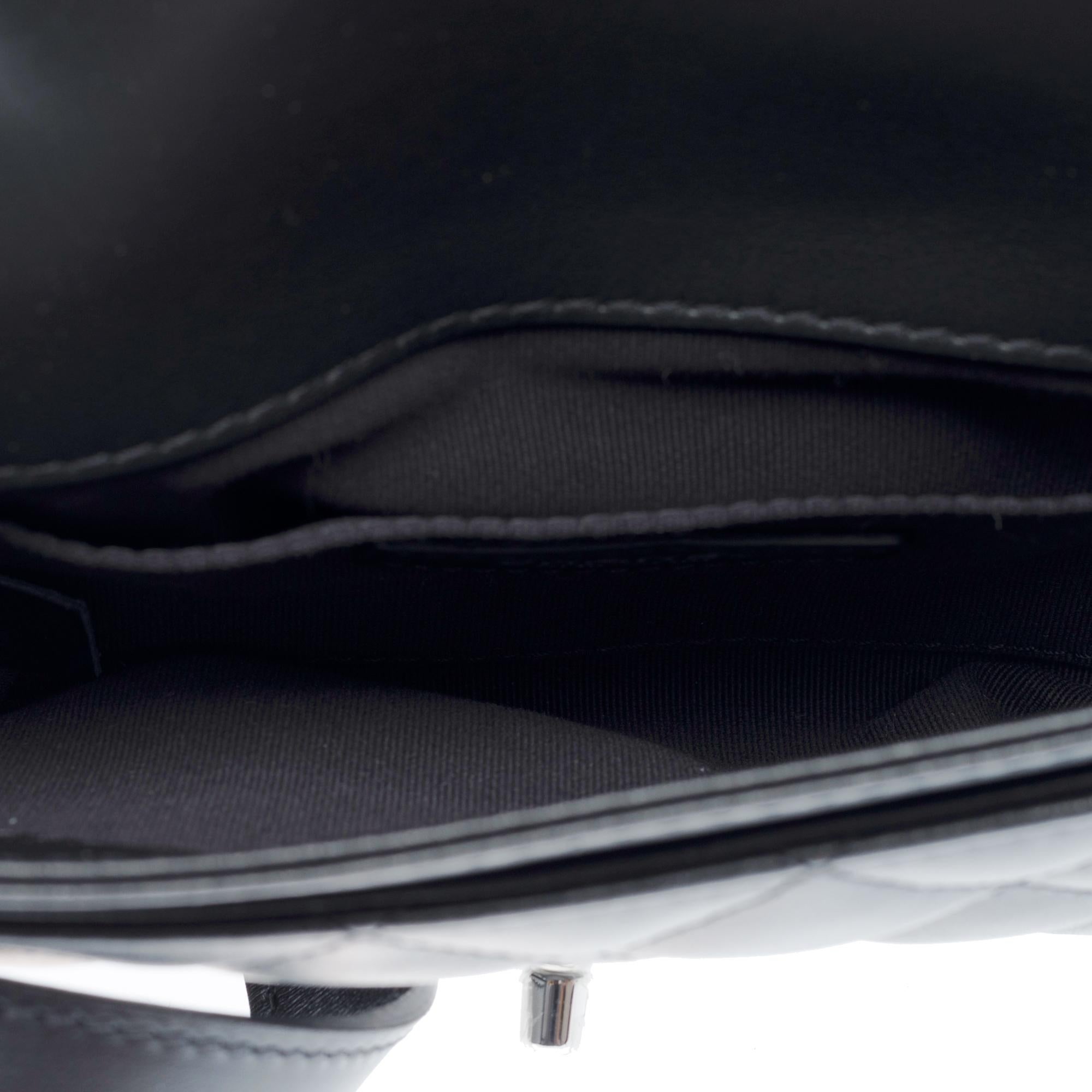 Chanel shoulder/belt bag in black quilted lambskin leather, PHW 2