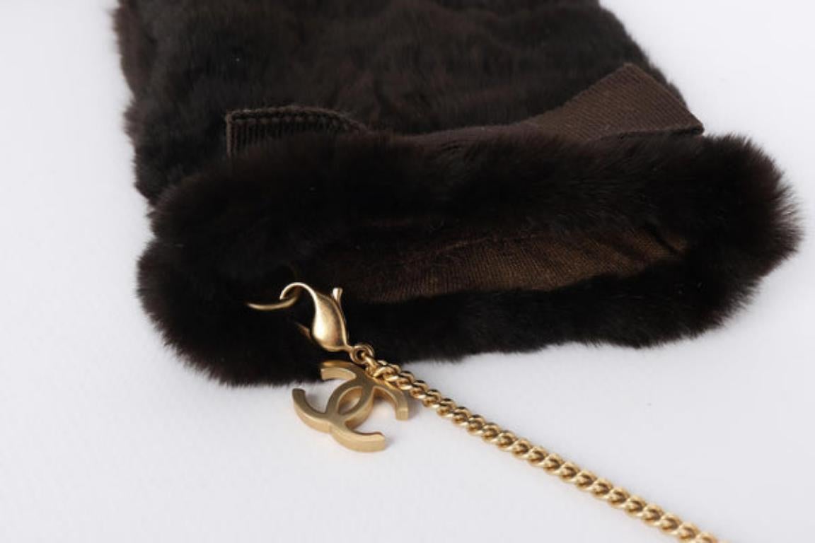 Chanel Siberian Mink Fur Mittens/Gloves 1